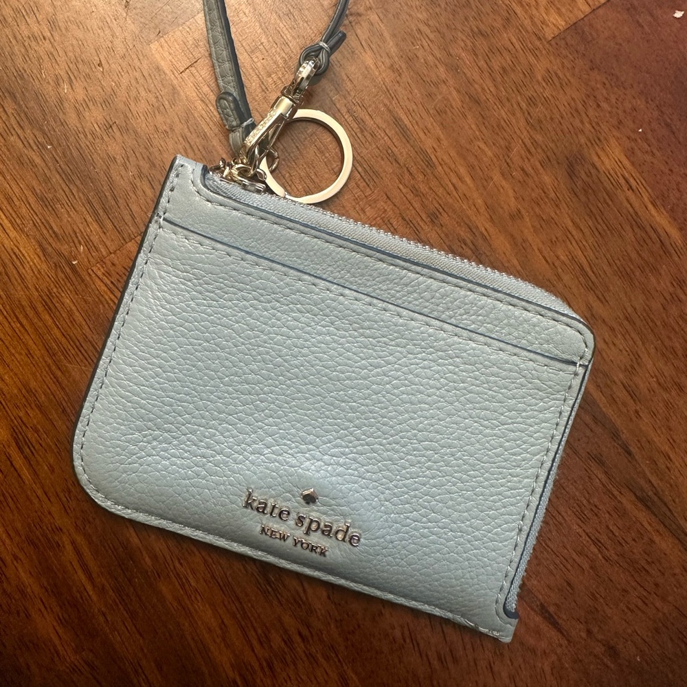 Kate Spade Sky Blue Leather Card Wallet